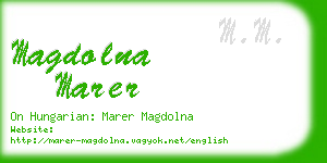 magdolna marer business card